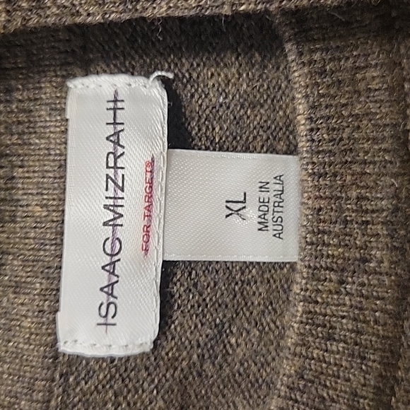 Isaac Mizrahi XL cotton/wool blend top with scarf - Picture 3 of 4